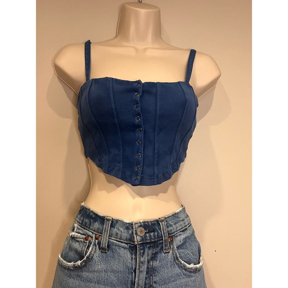 ribbed button up corset top by Urban Outfitters NWT